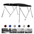 thumbnail image 1 of Seamander 3 Bow Bimini Top Boat Cover with Rear Support Pole and Storage Boot, 46" Height,Black, 1 of 5