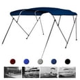 thumbnail image 1 of Seamander 4 Bow Bimini Top Boat Cover with Rear Support Pole and Storage Boot, 54" Height,Navy Blue, 1 of 5
