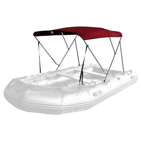 Seamander Bimini Top for Inflatable Boat,Rib Boat Cover with Mounting Hardware,Burgundy