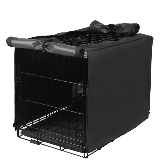 Seamander Dog Crate Cover,22",Black, Durable Waterpoof and Windproof Dog Crate and Pet Kennel Cover, Fits 1-door, 2-doors, 3-doors steel wire Dog Crate and Pet Kennel
