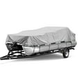 thumbnail image 1 of Seamander Heavy-Duty Waterproof Pontoon Boat Cover, Grey, Marine-Grade Polyester, 1 of 3