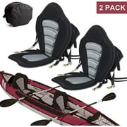 Seamander Kayak Seat with Detachable Backrest and Adjustable Straps, Black/Grey, Comfort Cushioning