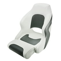 Seamander S1043 series Pontoon Furniture Bucket Seat, Captain Seat, Colors White/Charcoal