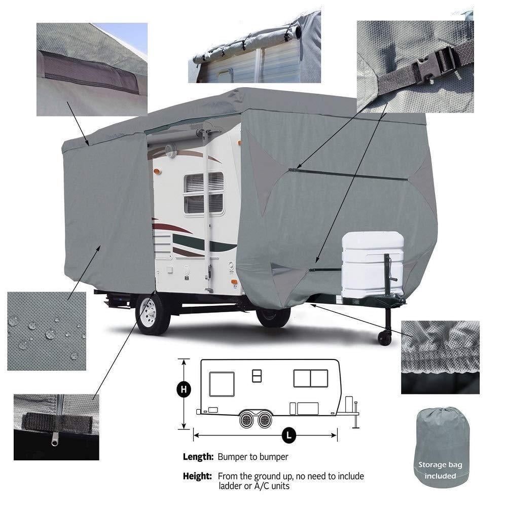 Front Only Rv Covers Seamander RV Cover, 4-Ply Top Panel, Fits 14' to 35', Extra Straps for ...
