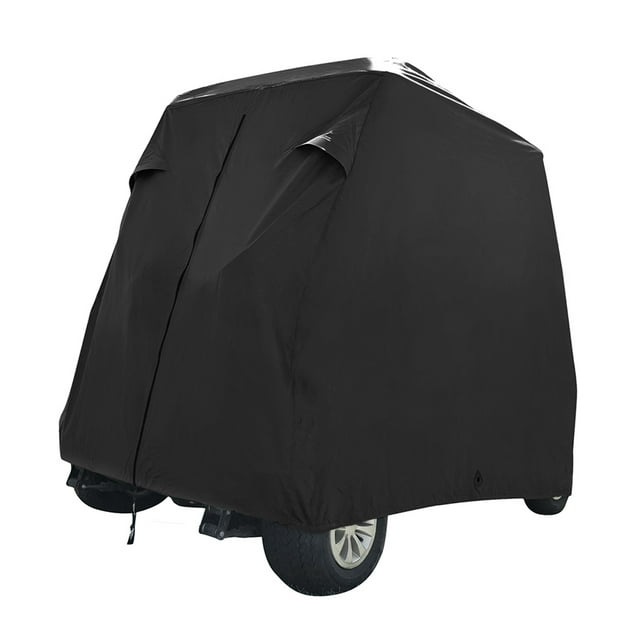 Seamander Waterproof Golf Cart Cover 2-4 Passenger Dustproof Storage for EZ Go Club Yamaha, Black