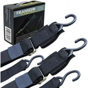 Seamander Velcro Marine Boat Trailer 2 In. Transom Tie-Down Straps, 2-Pack
