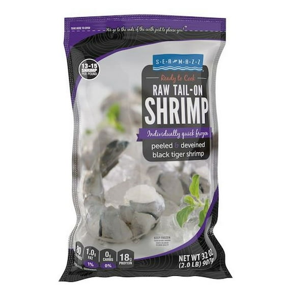 Seamazz 13-15 Raw Tail On Tiger Shrimp, 2 Pound -- 5 per case