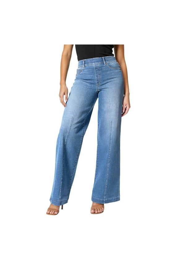 Seamed Front Wide Leg Jeans Front Wide Leg Jeans Elastic High Waist Tan Pants for Women Cropped Pants for Women Casual Petite Hiking Pants Women A Women Pants Soft Pants Women Casual Women's Casual