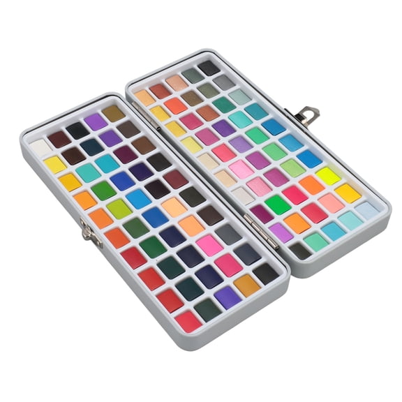 Seamiart Solid Watercolor Paint Kit 100 Colors Portable Art Set with Brush Pens (8.27 inches / 21 cm)