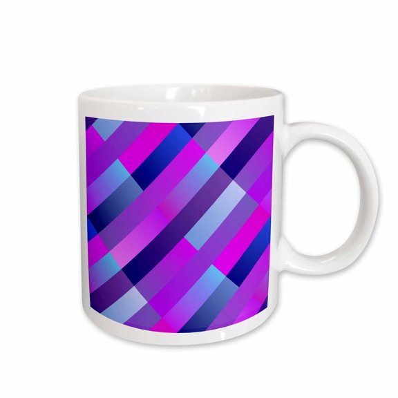 3drose, Seamless Abstract Diagonal Stripe Pattern Background Design, 15oz Mug