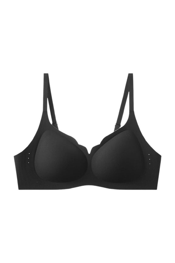 Seamless Adjustable Uplift Bra Side Spill Prevention, Wire Free Push Up, , Sag Support, Thin & Comfortable Custom Fit Straps