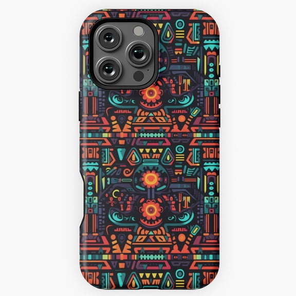 Seamless Aztec Art Tile Pattern Phone Case for iPhone 16 15 14 13 12 11 Pro Max