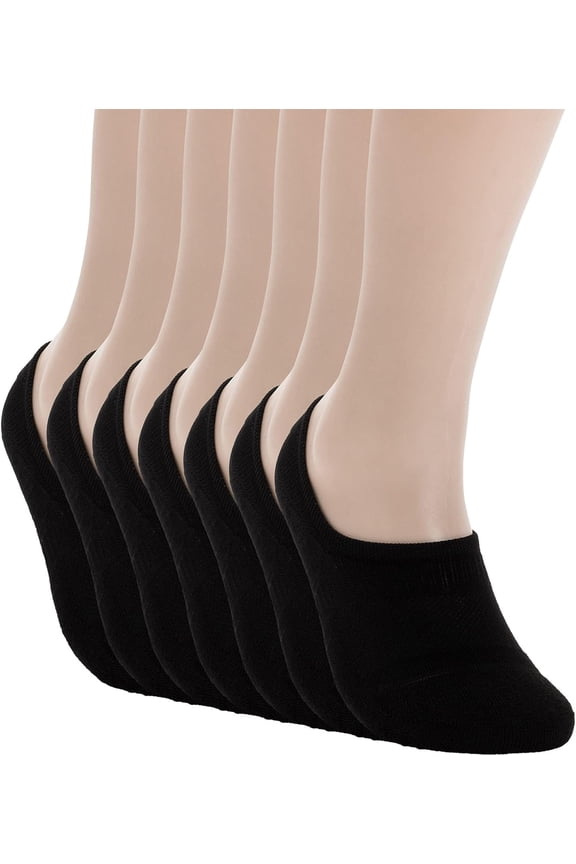 Seamless Ball Cushion No Show Socks Women 6 Pack Cotton Footies Size S M L