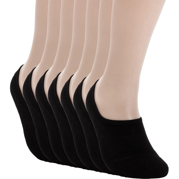 Seamless Ball Cushion No Show Socks Women 6 Pack Cotton Footies Size S M L