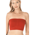 thumbnail image 1 of Seamless Bandeau Bra Tube Top Removable Pads (1X-2X, Copper), 1X-2X, Copper, 1 of 1