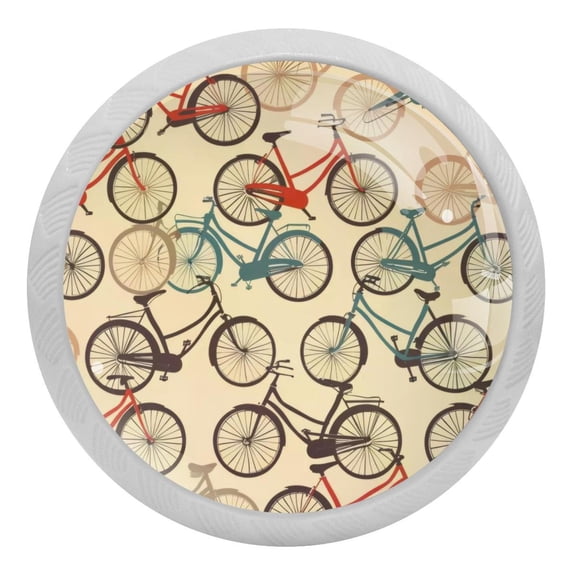 Seamless Bicycles Crystal Glass Drawer Knob Pull Ergonomic 30mm Circle Glowing Furniture Cabinet Handle for Kitchen Dresser Cupboard Wardrobe