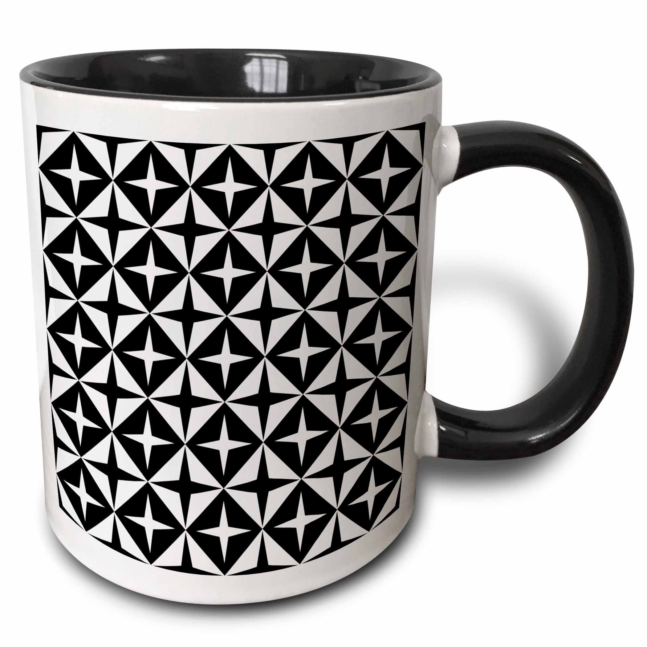 3drose, Seamless Black and White Abstract Star Pattern Background ...