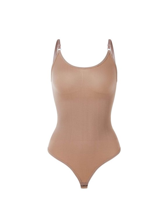 Seamless Body Bodysuit For Women Plus Size Lift Thong Adjustable Strap Top Bra Tummy Shrink Shape up Apparel for Cellulite Body Clincher Waist Clincher Undergarment See Trough Body Suit Belt Trainer