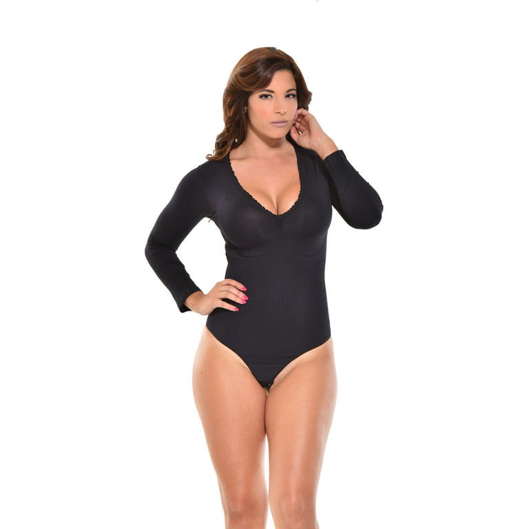 Your Contour Lace Bodysuit, Long Sleeve Sexy Body Briefer - Mesh Body  slimmer Shapewear 