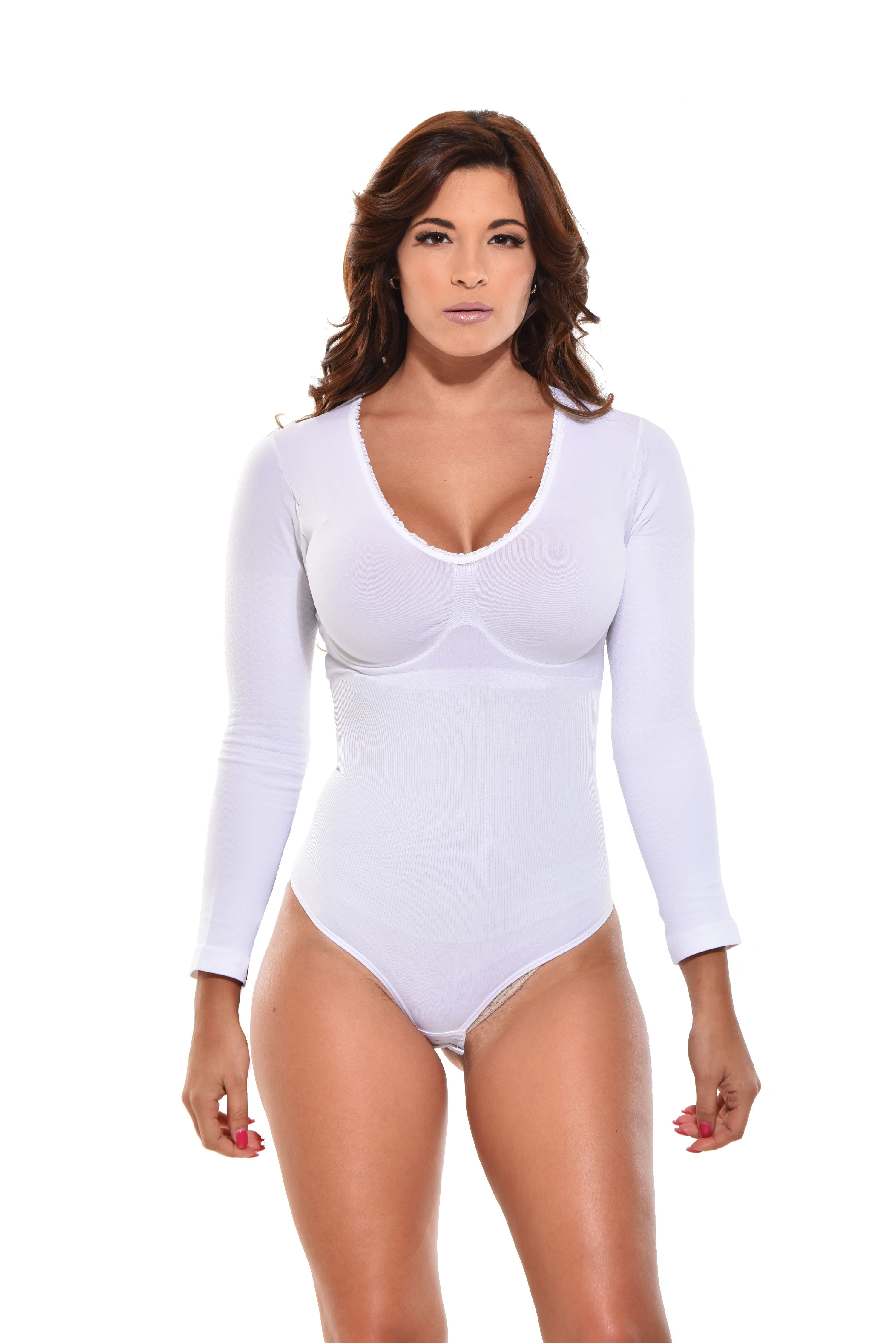 Seamless Body Shaper - Body Briefer Shapewear, Tummy Control Bodysuit with  Arm Shapewear - Body Slimmer  