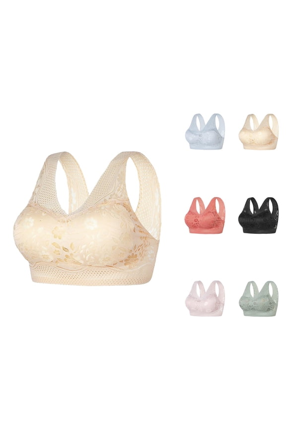Seamless Bra Ice Silk Beauty Back Bra Gathers Together Without Steel Ring Lace Chest Wrap Sports Vest