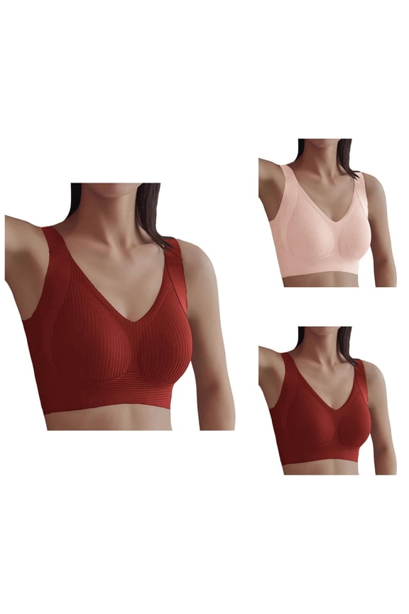 Seamless Bra Thin Seamless Vest Soft Support Hosiery Large Chest Small Half Fixed Cup Breathable Bra