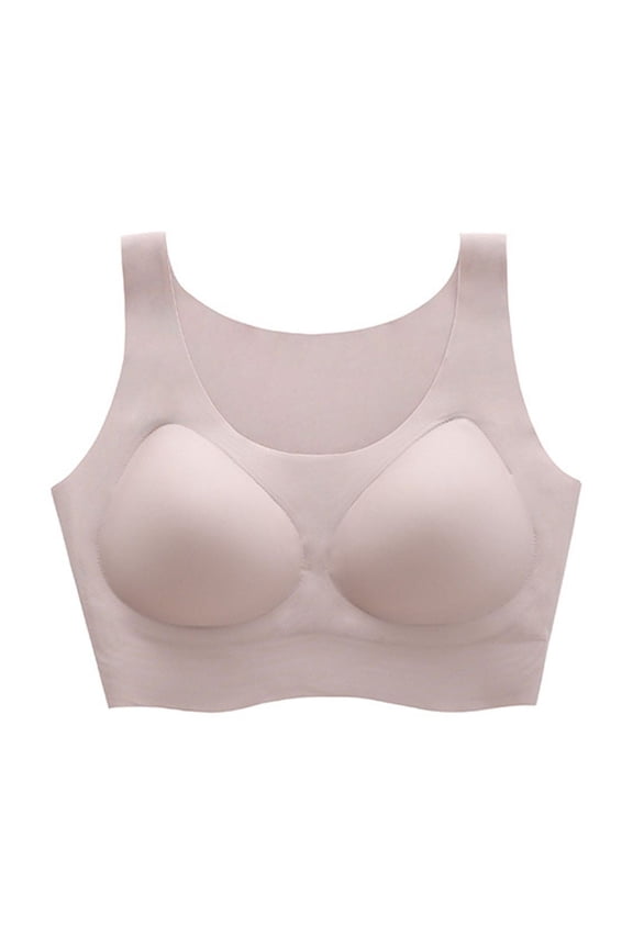 Seamless Bra Without Underwire Women's Bralette Padded Comfortable Non Wired T Shirt Bra Pull On Bra Crossback Comfortable Soft Bustier 36c Bras Woman Bras Compression Bras for Women Super Bra Sports