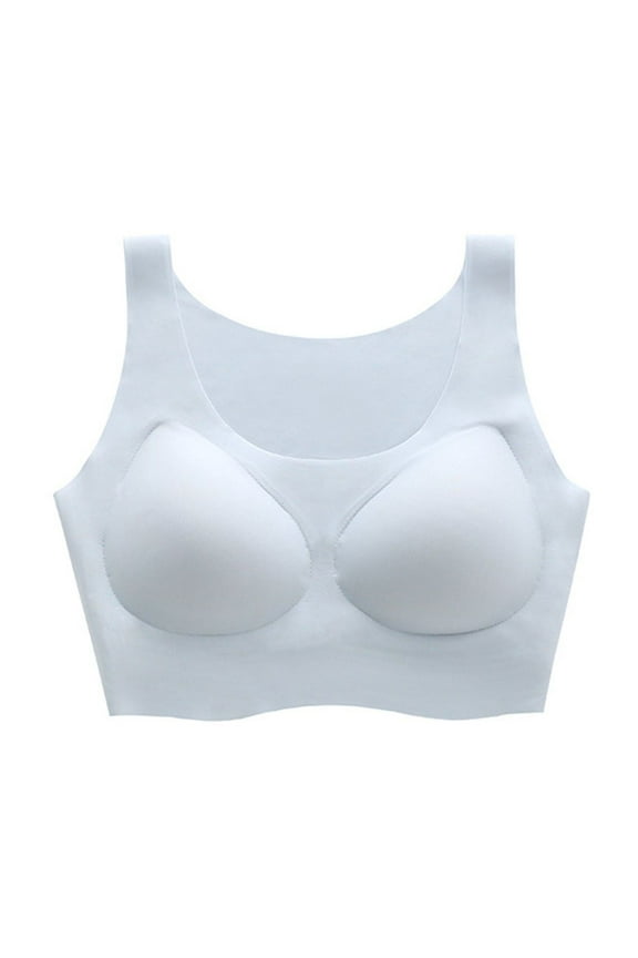 Seamless Bra Without Underwire Women's Bralette Padded Comfortable Non Wired T Shirt Bra Pull On Bra Crossback Comfortable Soft Bustier 36c Bras Woman Bras Compression Bras for Women Super Bra Sports