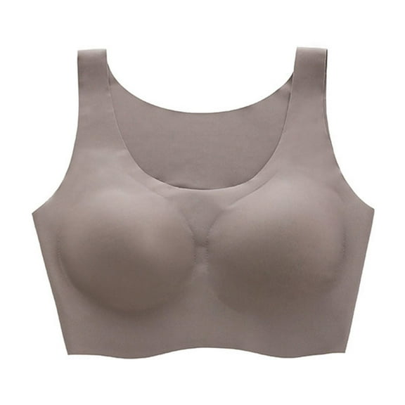 Seamless Bra Without Underwire Women's Bralette Padded Comfortable Non Wired T Shirt Bra Pull On Bra Crossback Comfortable Soft Bustier 36c Bras Woman Bras Compression Bras for Women Super Bra Sports