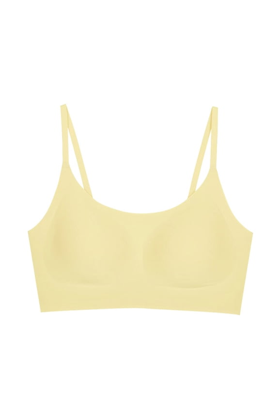 Seamless Bra Women Non Wired Comfortable Bralette Soft Pull On T Shirt Bra Crossback Bustier Supportive Everyday Wear