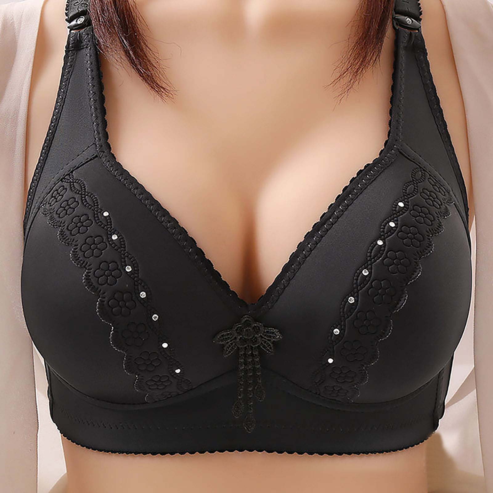 Cheap Thin and Large Size No Steel Ring Bra Middle-aged and