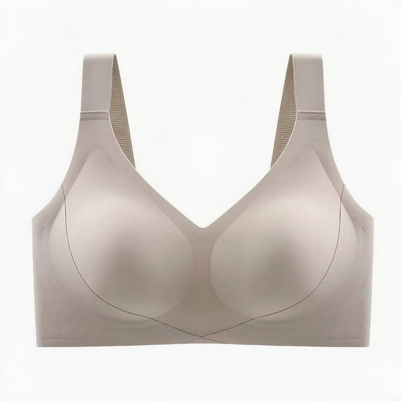 Seamless Bra for Women No Wire, Padded Full Coverage Lift Support Bra for Large Bust Everyday Comfort Fit