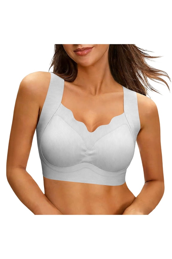 Seamless Bra for Women, Wireless No Underwire Lifting Support, Back Smoothing Full Coverage Bra for Everyday, Lounge, Sleep