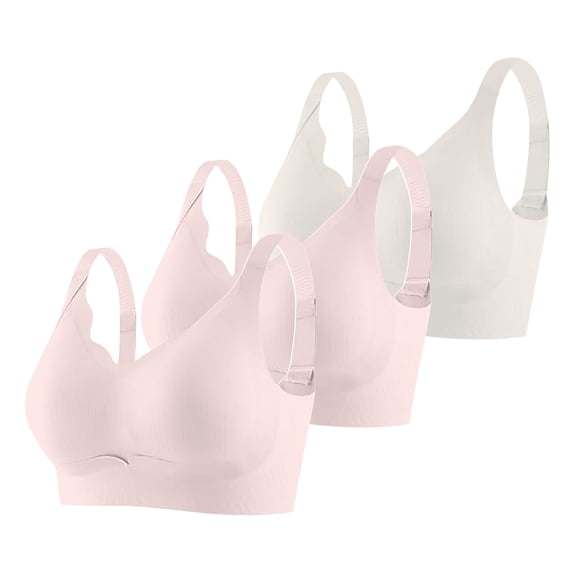 Seamless Bralette – Wireless Push Up Bra Women's Seamless Comfort Bra 3 Piece Set Adjustable Support Sports Bra For Home Leisure And Workout All Season Wear