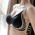thumbnail image 1 of Seamless Bralettes Color Block Bras for Women V Neck Wireless Push Up Bra with Adjustable Straps, 1 of 5