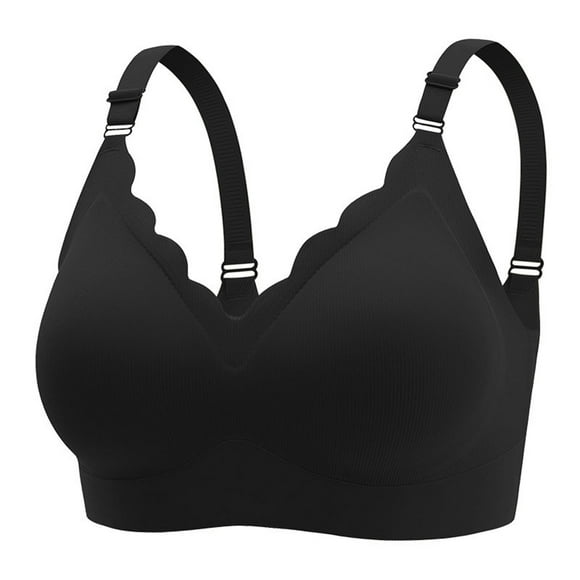 Seamless Bras For Women Gathering Lifting Full Coverage Wide Strap Wire Free Basic Bras