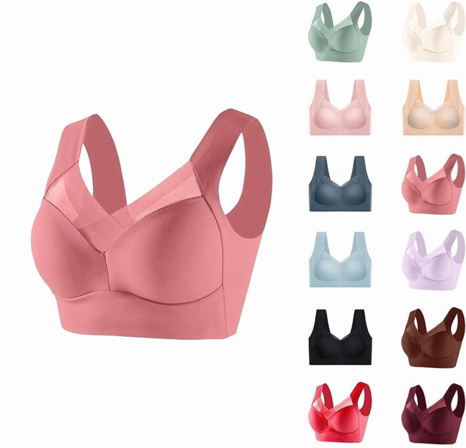 Seamless Bras for Older Women Wireless Supportive Bra Comfortable No ...