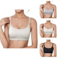 thumbnail image 1 of Seamless Bras for Women Adjustable Strap Cross Back Padded Full Coverage Bra Everyday Bra, 1 of 5