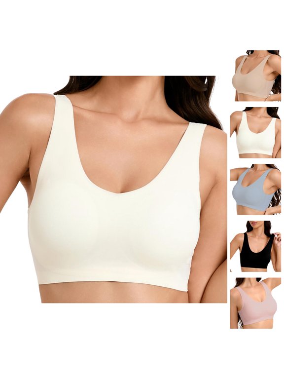 Seamless Bras for Women Comfortable Breathable Full Coverage Wireless Light Support T Shirt Bra