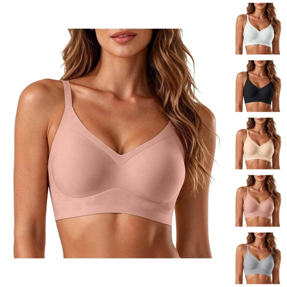 Seamless Bras for Women Comfortable Full Coverage Adjustable Strap Everyday Bra