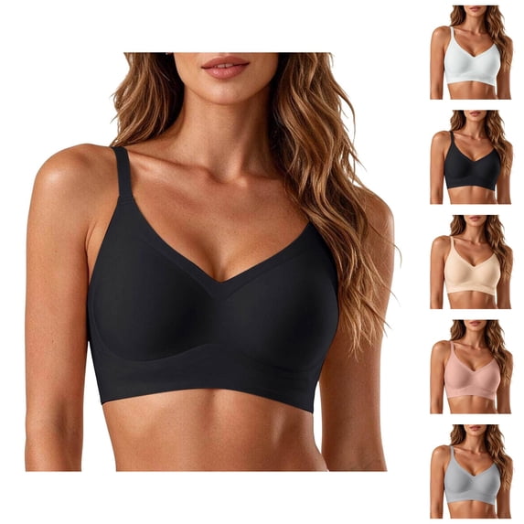 Seamless Bras for Women Comfortable Full Coverage Adjustable Strap Everyday Bra