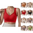 thumbnail image 1 of Seamless Bras for Women Full Coverage Wireless T Shirt Bra Seamless Support Hosiery for Everyday Wear, 1 of 4