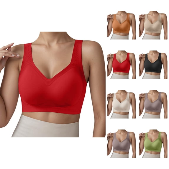 Seamless Bras for Women Full Coverage Wireless T Shirt Bra Seamless Support Hosiery for Everyday Wear