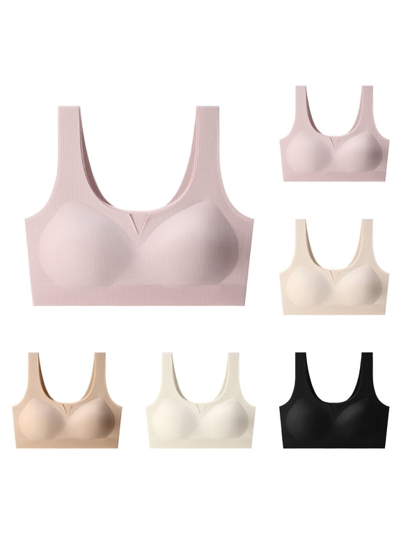 Seamless Bras for Women No Underwire Push Up ABC Cup Padded Comfort Wireless Bras