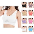 thumbnail image 1 of Seamless Bras for Women Openwork Sports Bra Mesh Back Breathable Everyday Bras, 1 of 4