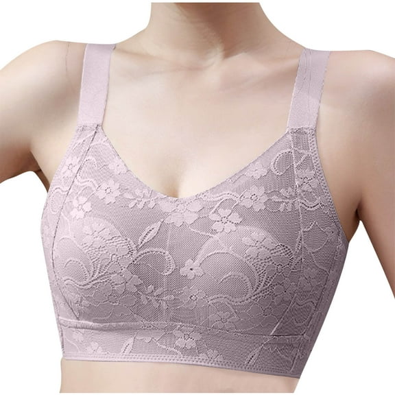 Seamless Bras for Women Pack No Underwire Push Up Bralette Fashion Comfort Small Cup Solid Wire Underwear Bra (Pink 3XL)