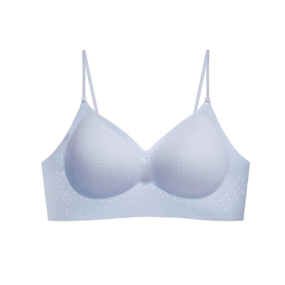 Seamless Bras for Women Solid Color , Adjustable Thin‑Strap U‑Shape Backless Breathable Gathered Everyday Sports Bras