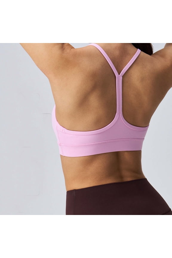 Seamless Bras for Women Wireless Halter Racerback Low Support Padded T-shirt Bras for Juniors Gym Workout