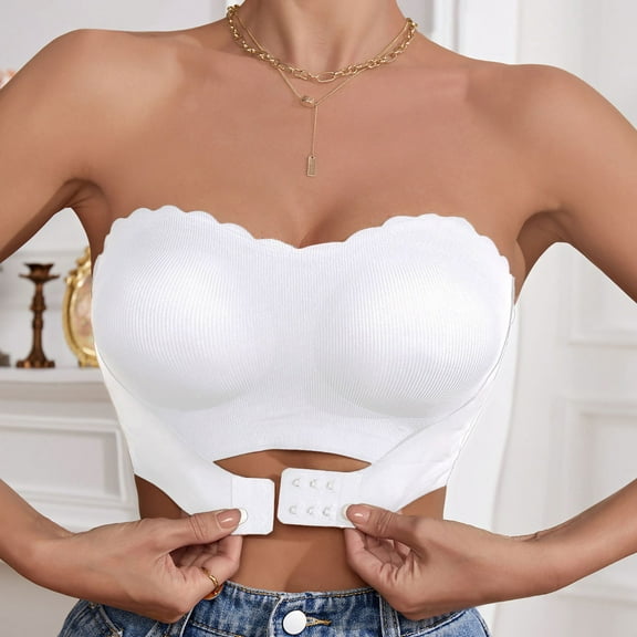 Seamless Breathable No Show Front Closure Bra With Detachable Pads And Strips For Everyday Comfort The Bra Sports Bra Support Womens Bras Comfortable No Wire Sports Bras for Women Non Removable Pads