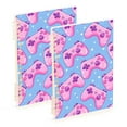thumbnail image 1 of Seamless Bright Pattern with Pink Joysticks Ring Binder Notebook Journey Note Diary College Ruled Spiral Notebook Study Loose Leaf Paper A5 60 Pages, 1 of 8